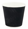 CUP RIPPLE WALL BLACK 8OZ