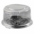 CAKE DOME 100MM HIGH CLEAR 210MM BLACK BASE