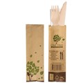 CUTLERY COMBO PACK WOODEN KNIFEFORKNAPKIN