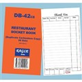 BOOK RESTAURANT DOCKET DUPLICATE CARBONLESS DB42