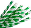 STRAW PAPER JUMBO GREENWHITE 250  235 X 8 MM