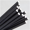 STRAW PAPER REGULAR BLACK 250  200 X 6 MM